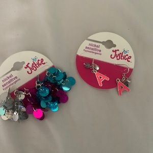 Justice dangle earrings